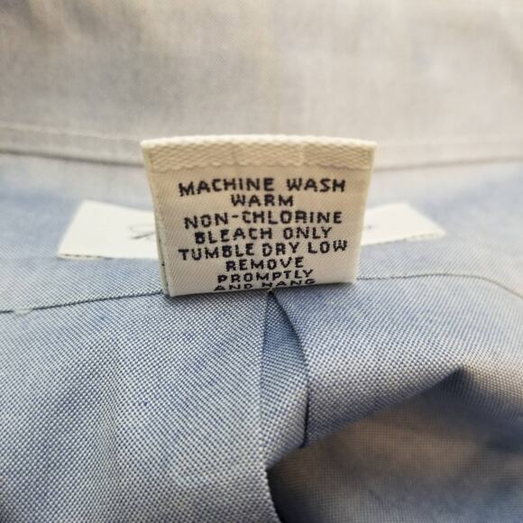 Brooks Brothers Men's 100% Cotton Non Iron Light Blue Dress Shirt M 15.5 - 35 - Picture 6 of 6